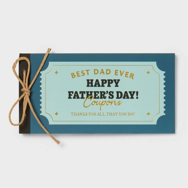 Father's Day coupon book from Target Spritz collection