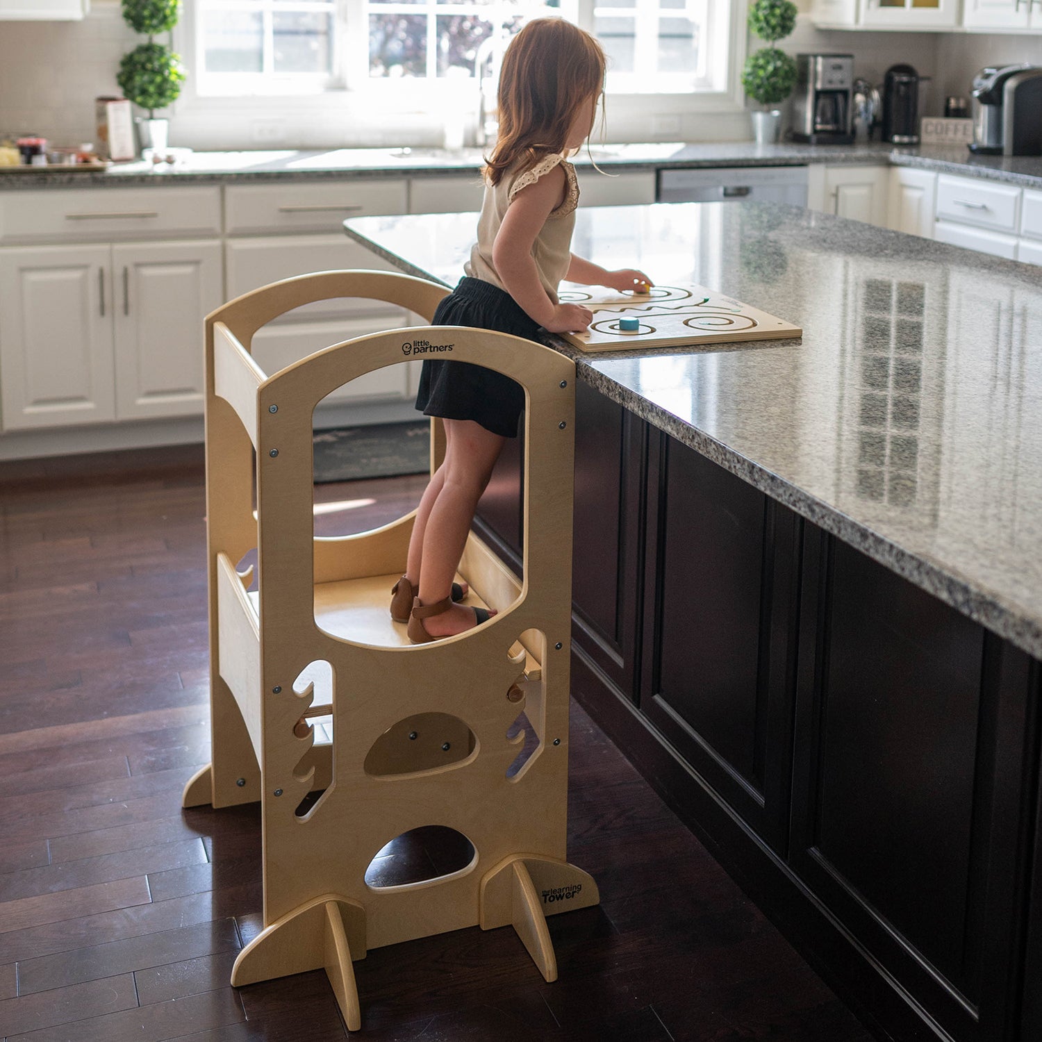 Little Partners Learning Tower kitchen helper step stool with rails