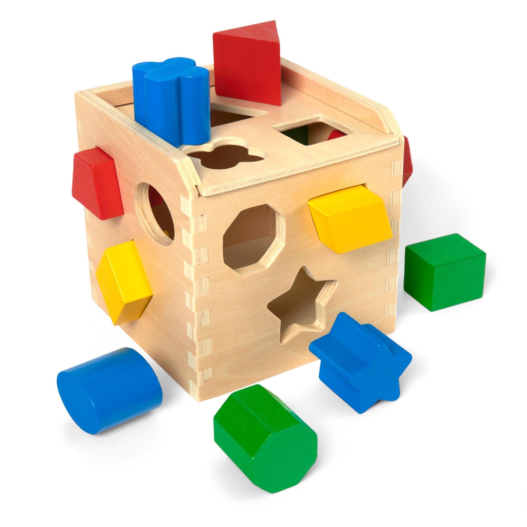 Melissa & Doug Classic Shape Sorting Cube wooden educational toy