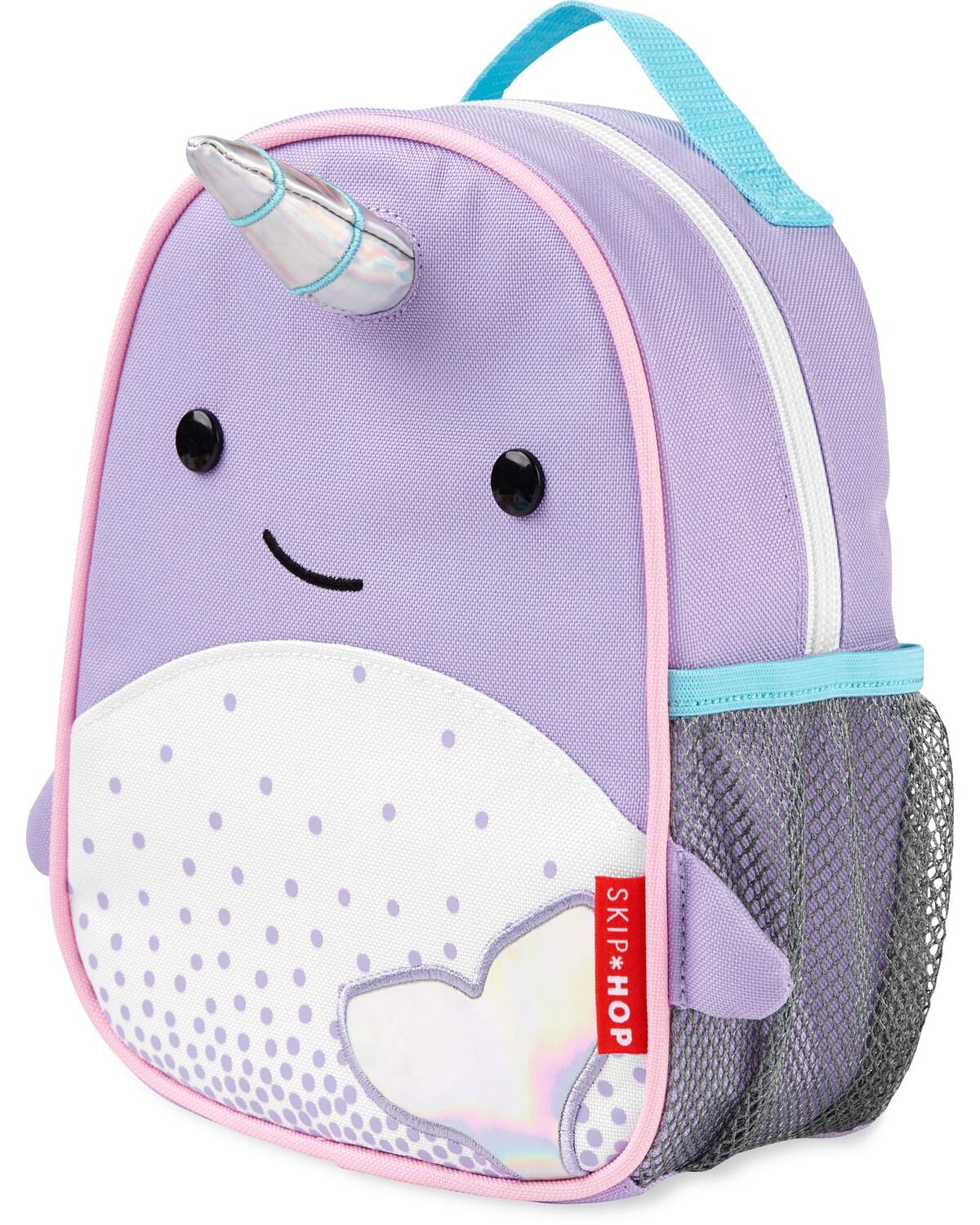 Skip Hop Zoo Mini Backpack with Safety Harness in narwhal design
