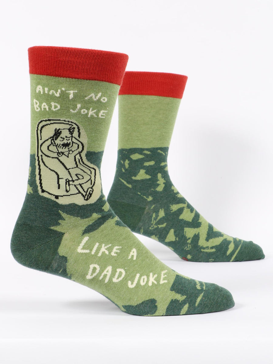Blue Q Ain't No Bad Joke Like A Dad Joke men's crew socks