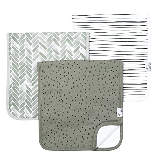 Copper Pearl burp cloths 3-pack in soft neutral prints