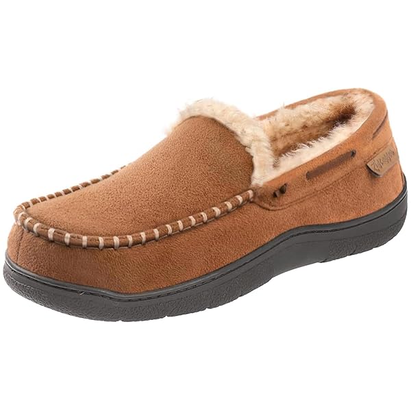 L.L.Bean Men's Wicked Good Slippers in warm chestnut tone