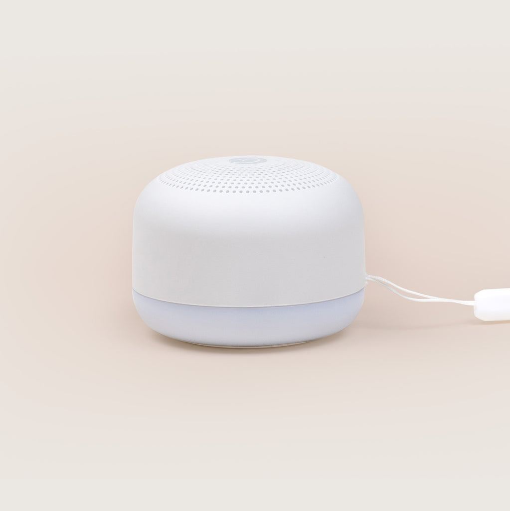 Yogasleep Travel Mini compact white noise sound machine in white