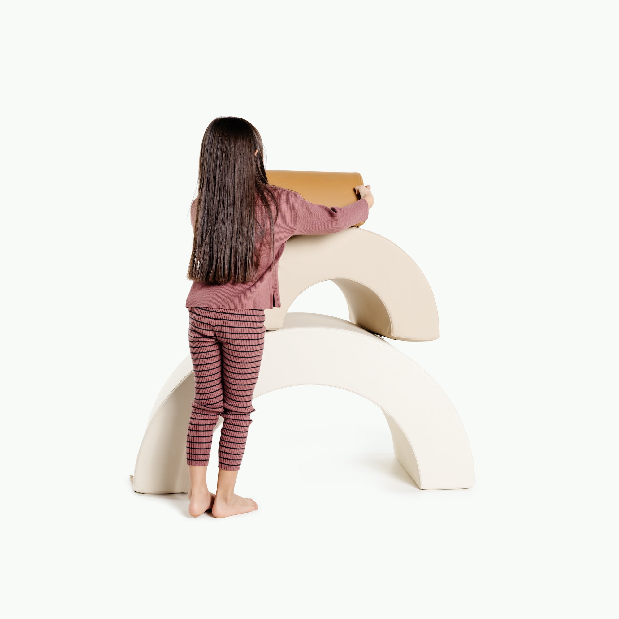 Gathre Mini Arc playset wooden baby activity toy in neutral tones