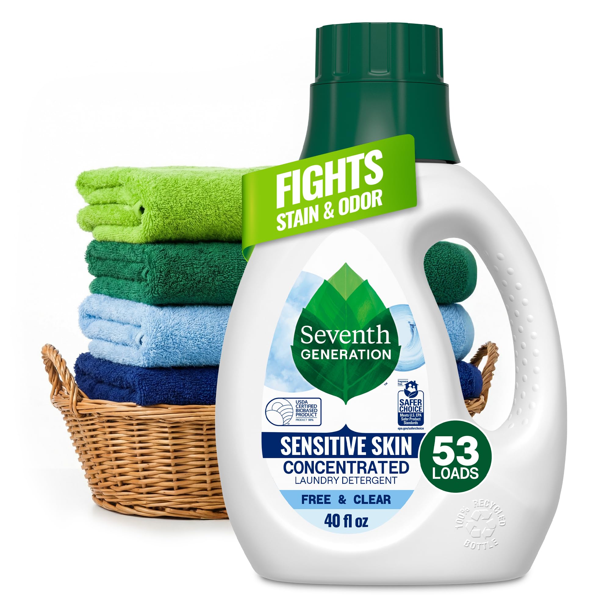 All Free Clear liquid laundry detergent large — fragrance-free detergent safe for baby clothes