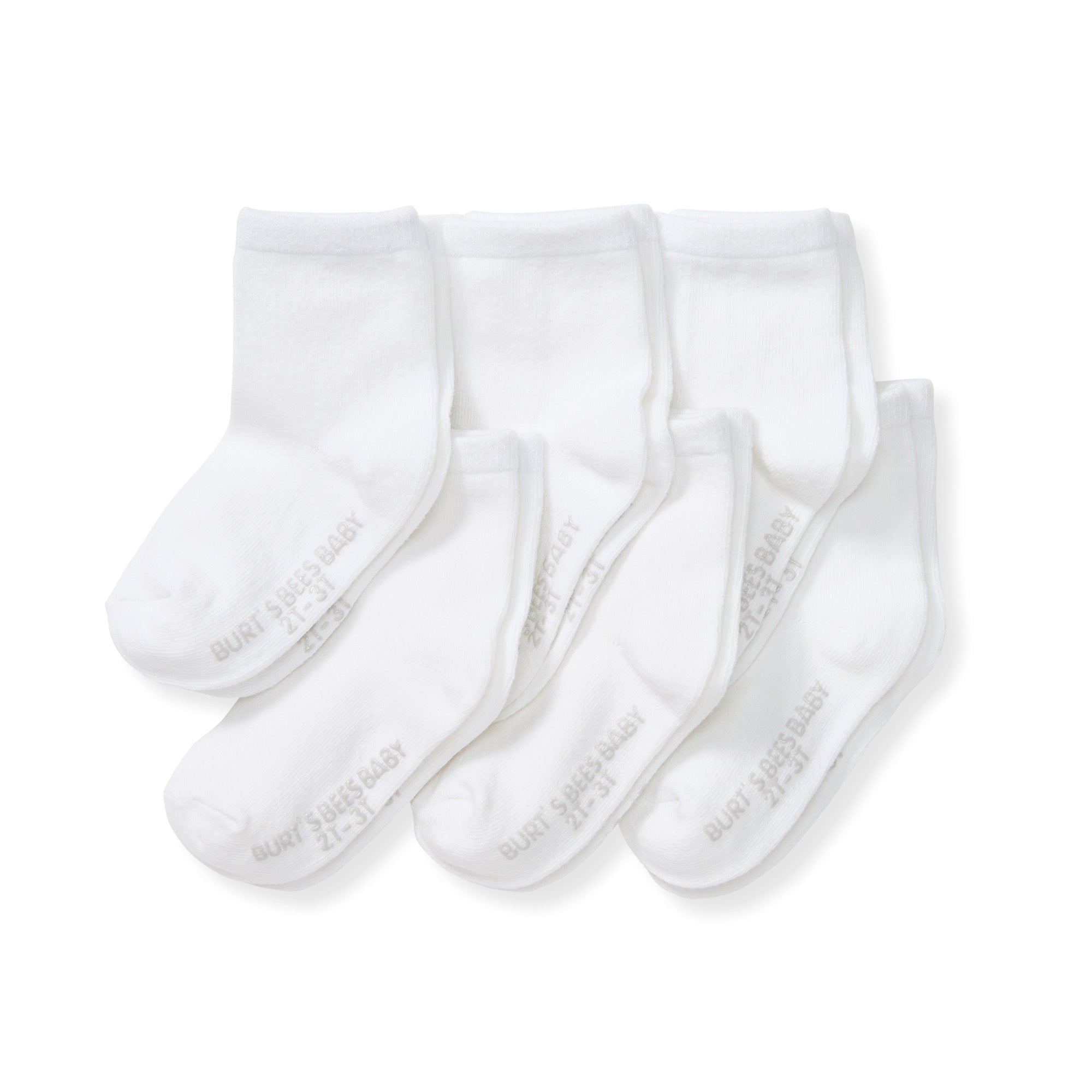 Burt's Bees Baby organic cotton baby crew socks 6-pack