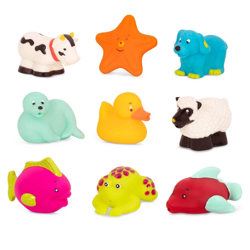 B. Toys Animal Bath Squirts rubber duck bath toy