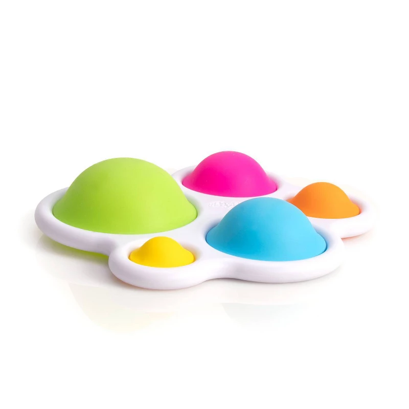 Fat Brain Toys Dimpl sensory toy with colorful silicone bubbles