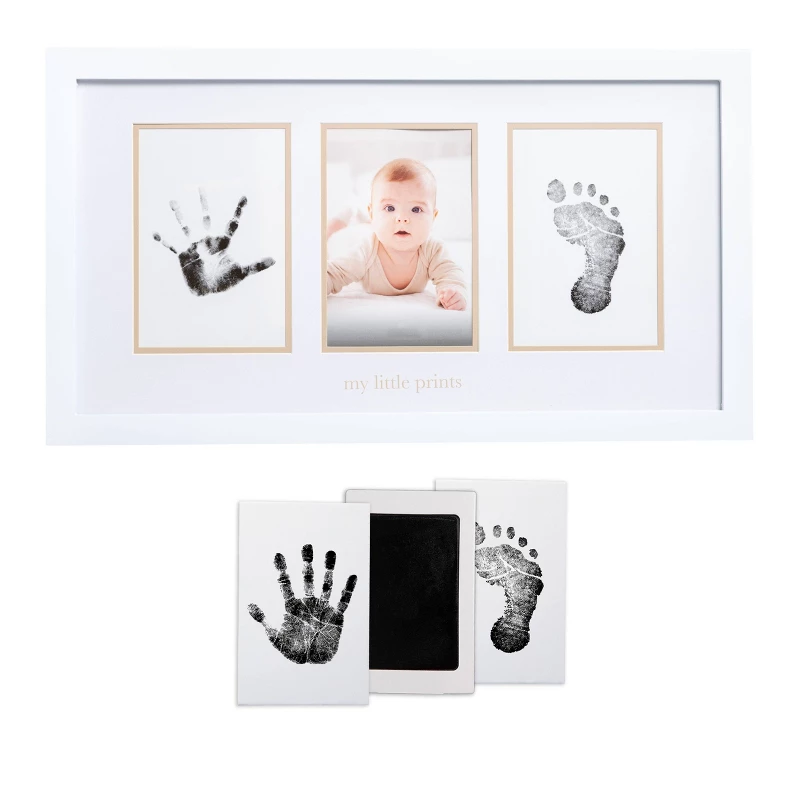 Pearhead Babyprints photo frame with clean touch ink pad kit