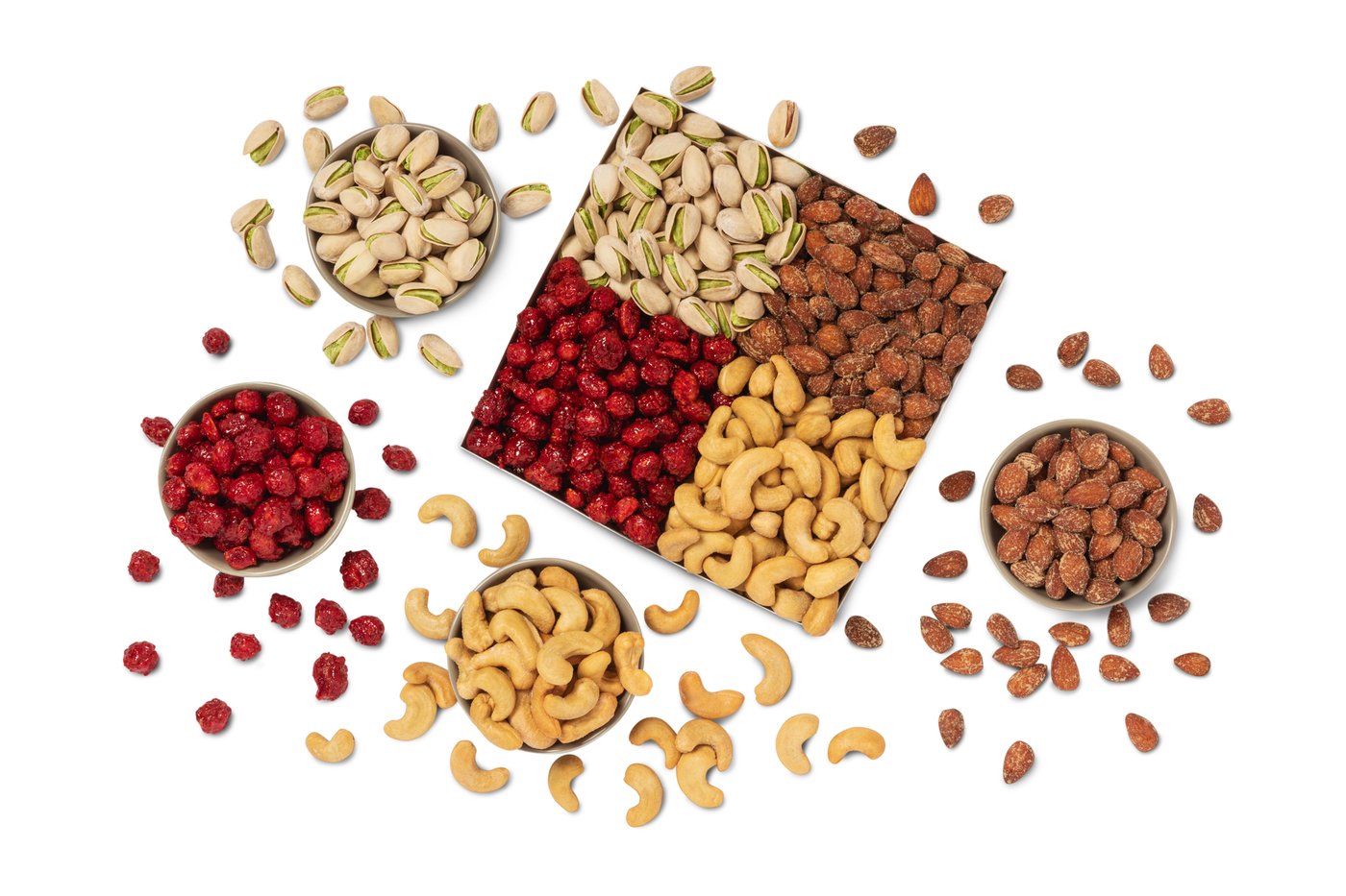Nuts.com mixed nut sampler gift tray with assorted premium nuts