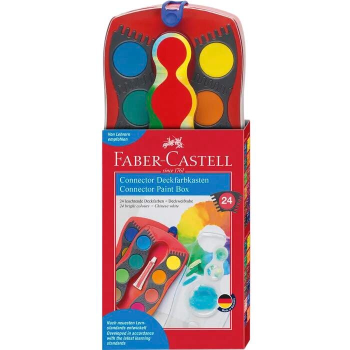 Faber-Castell watercolor paint set for children with vivid pigmented colors