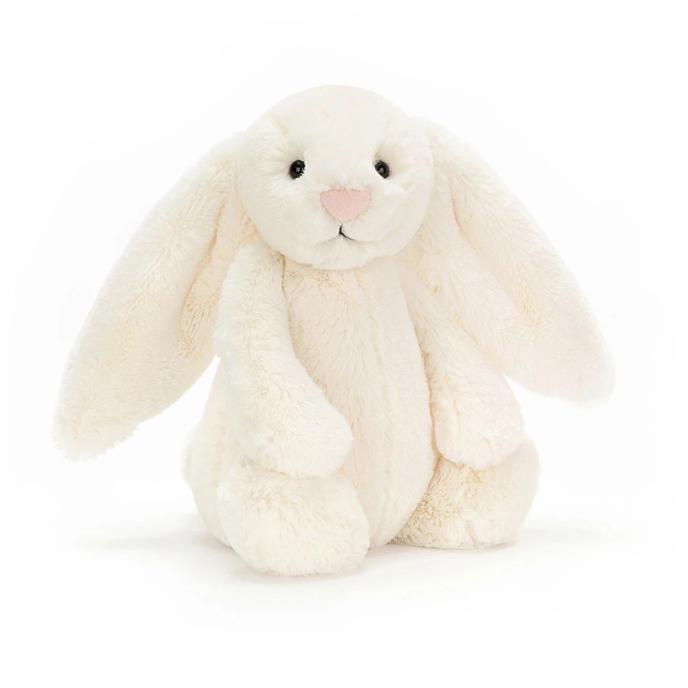 Jellycat Bashful Bunny soft plush toy in classic cream white