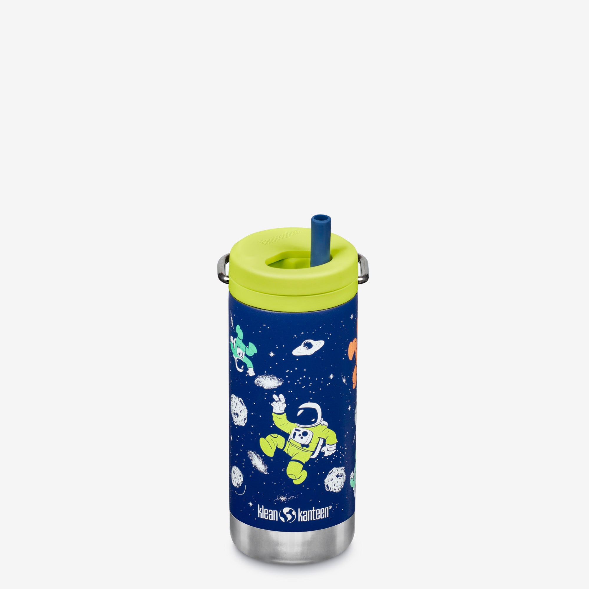 Klean Kanteen TKWide insulated kids stainless steel water bottle with straw lid
