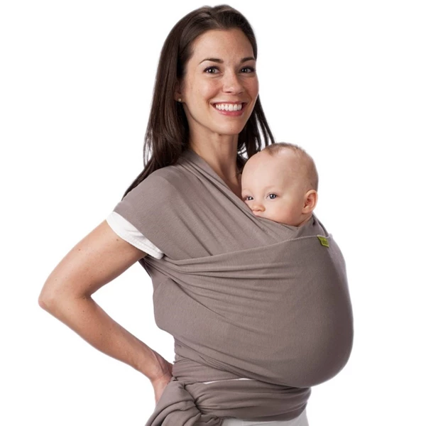 Boba Wrap stretchy baby carrier in gray