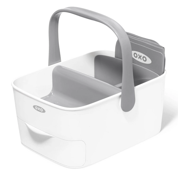OXO Tot travel diaper caddy with changing mat in gray