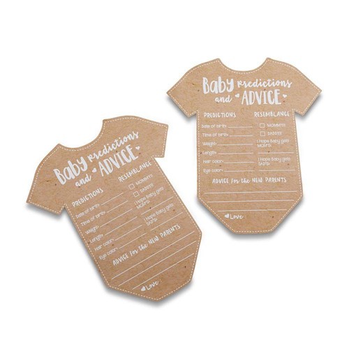 Baby prediction and advice game cards set, 50 count